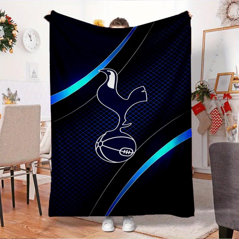 Tottenham Hotspur Fußballclub Decke Outdoor Flanelldecke für Camping, Wandern, Gartenpartys, Picknick-Zubehör, Geschenk für Familie und Freunde