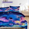 Elephant Pattern Bedding Quilt Set Quilt Cover Pillowcase Home Decoration Birthday Gift (1 * duvet cover + 2 * pillowcase, without core)