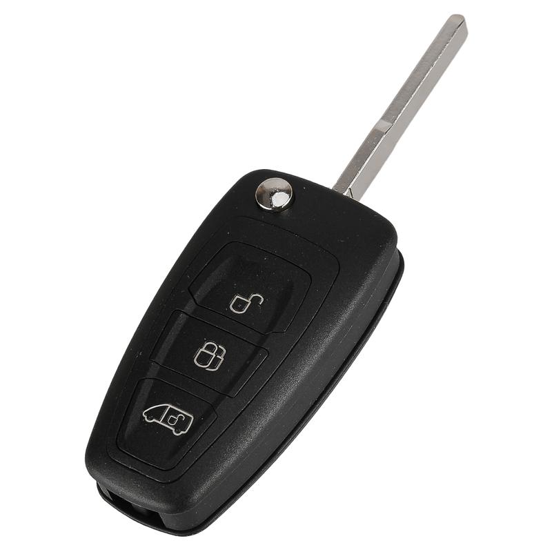 3-Tasten Klappschlüsselanhänger Hülle Gehäuse mit ungeschnittenem Bart Passend für Ford Transit Tourneo 2016 2017 2018-