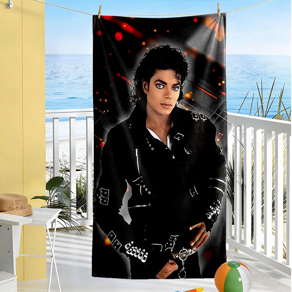 Michael Jackson Strandtuch Schnelltrocknend Weiche Mikrofaser Bequem Leicht Geeignet für Schwimmen, Fitnessstudio, Camping, Yoga Urlaub