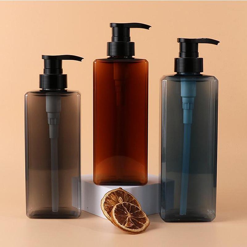 400/500ml Quadratische Badezimmer Seifenspender Nachfüllbarer Shampoo Duschgel Halter Tragbarer Reise Spender Leere Badezimmer Pumpe Flasche