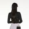 FAIRLIAR GOLF Organza Ribbon Mesh Visor (Black)
