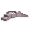 Foam playground with pool 90x30 Corduroy Lavender 200 balls: transparent, white, pearl, light gold