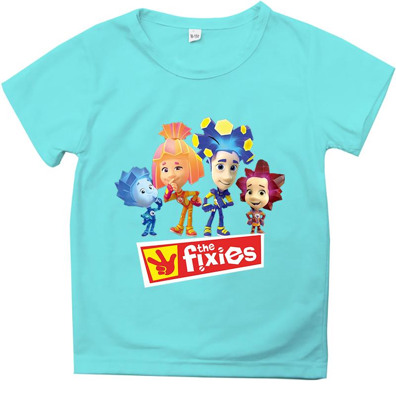 New The Fixies Cartoon Printed Boys Girls T-shirt Summer Round Neck Short Sleeve Fashion Casual Tops Children's T-shirt Clothing