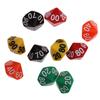 Pack of 10 Acrylic Ten Sided D(00-90) Dices toys