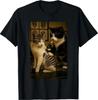 Vintage Cat Smoking Tattoo Inked Kitty Artist Funny Meme T-Shirt