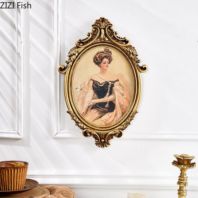 Classical Floral Border Photo Frames Wall-mounted Picture Frame Bedside Table Wedding Anniversary Photo Frame Desk Decoration
