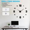 3D DIY Luminous Dial Drill-Free Acrylic Frameless Silent Wall Clock With Number Stickers For Living Room Office Bedroom Modern