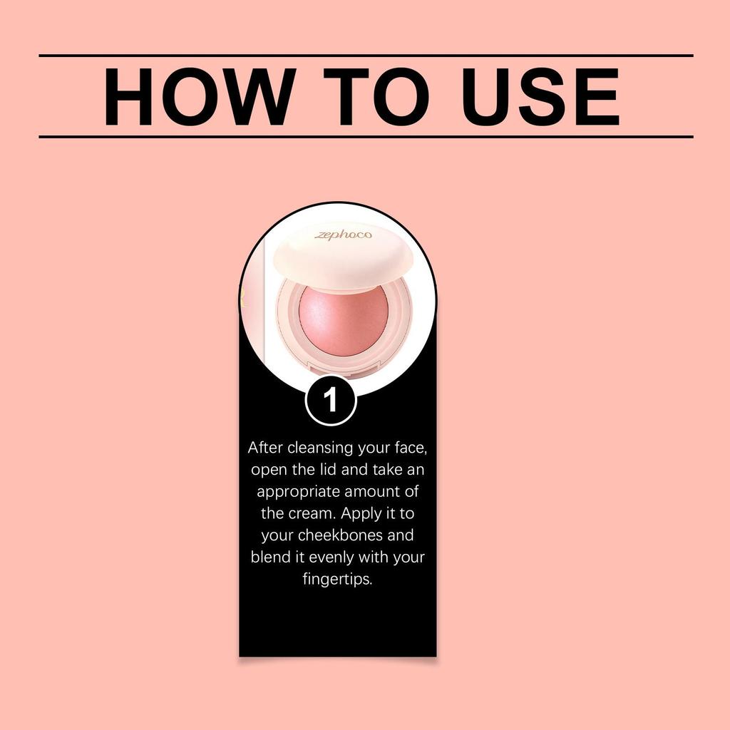 Zephoco Soft Pink Silky Moisturizing Blush for a Rosy Natural Glow