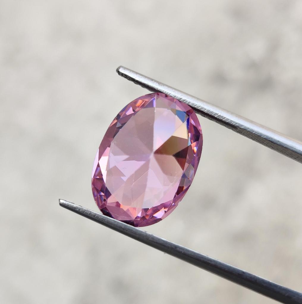 Outstanding Pink Color Natural Zircon Faceted Stone, Oval Shape Zircon Lot.