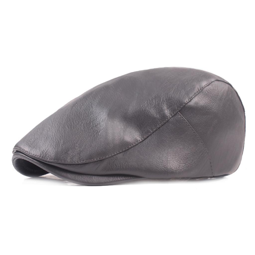 Women Men Beret Hat Flat Ivy Gatsby PU Leather Driving Hat For Beach Seaside Outdoor Summer Sports Driving