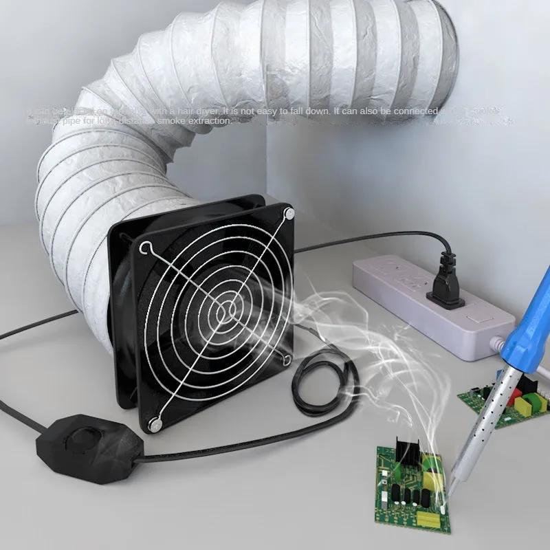 Electric Smoke Absorber Fume Kitchen Exhaust Fan Mini Extractor Bathroom Toilet Fan Duct Fan with 2m Tube
