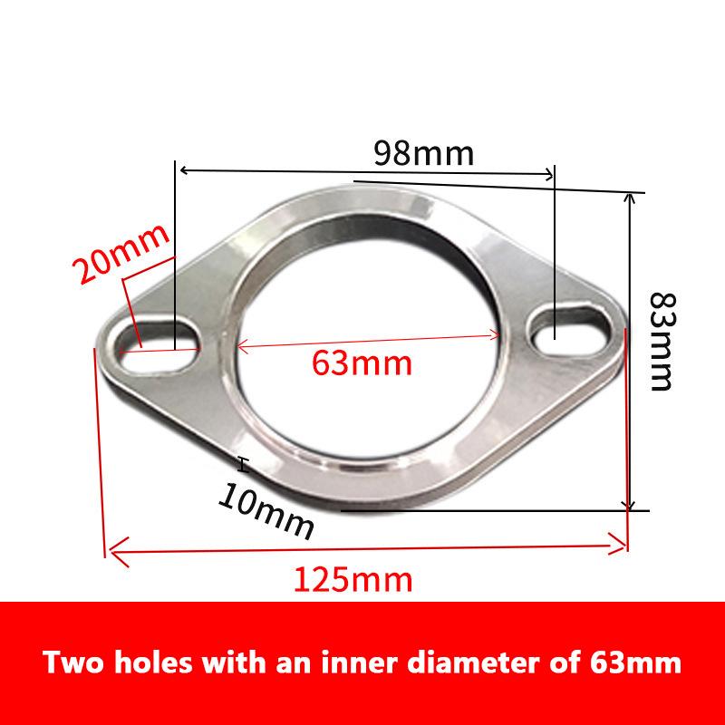 Automotive Exhaust Pipe Flange Stainless Steel Interface Gasket Modification Head End Flange Diamond Interface Gasket