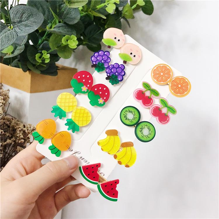 Charming Fruit Hair Clips: Cute Bangs Accessories and Trendy Acrylic Side Clips