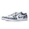 Jordan Air Jordan 1 Dark Shadow Bleach Abrasion Resistant Low Top Vintage Basketball Shoes Unisex Black White FQ7687-300(Team836-)