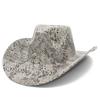 Fashion new snake pattern top hat TEMU hot-selling western cowboy hat personalized jazz hat