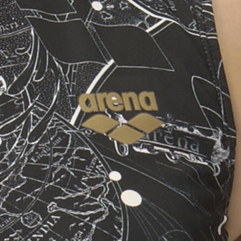 Swimsuit Fitness Separates Mid Insert Black x Black L [Arena] (Cover Back, Leg, Pad) Women's (BKBK)