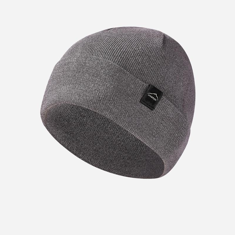 

Men s Knitted Hat Autumn Thin Warm Hat серый