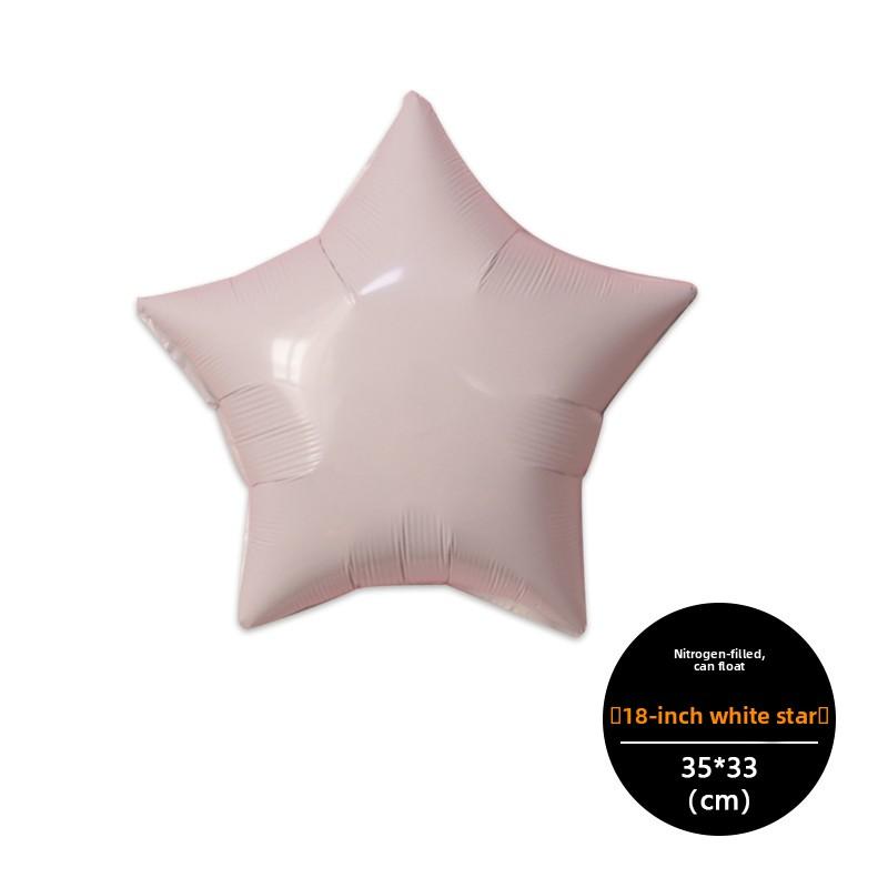 18-Inch Thickened Aluminum Foil Star Balloons Birthday Decoration Large Star Balloons Candy Pink Balloons Pearlescent Pink Ba...