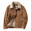 Men's Warm Corduroy Workwear Jacket, Plus Velvet Thickened, Winter Dad's Coat