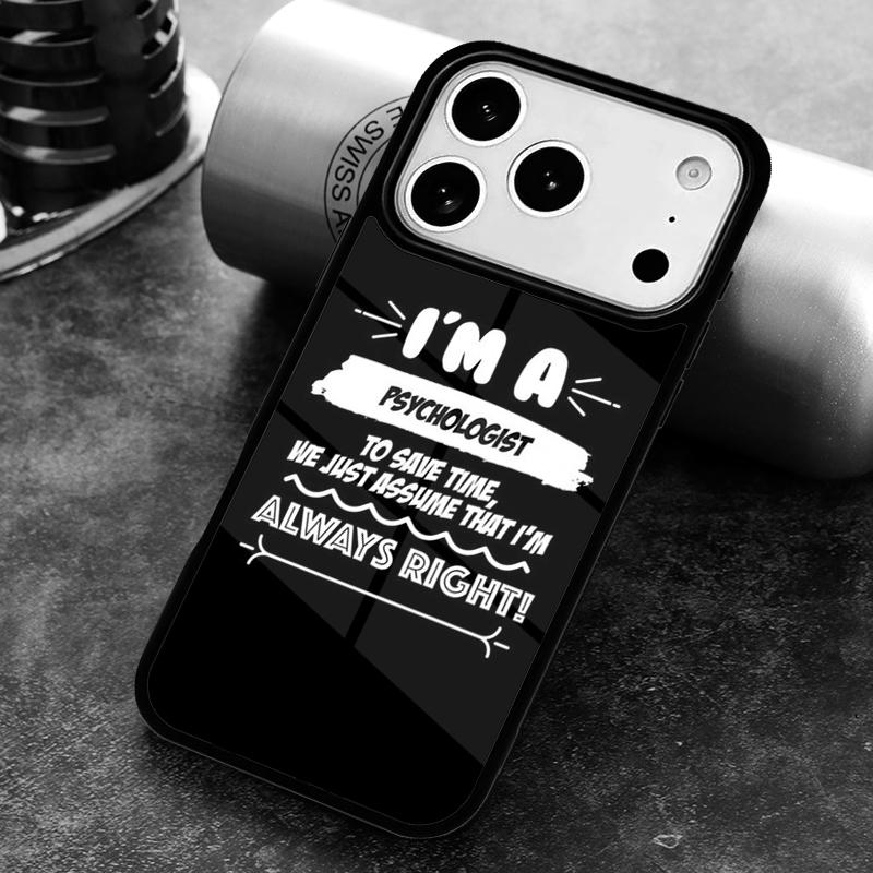 Awesome Psychologist Profession Psychology Phone Case For iPhone 17 16 15 14 13 12 11 Pro Max Plus 17Air Soft Silicone Cover