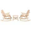 VidaXL 3-Piece Garden Lounge Set, Outdoor Furniture with Table, Patio Terrace Furniture Set, Wood 3185527