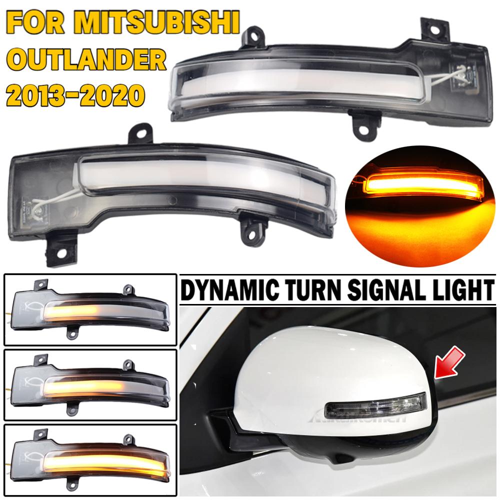 LED Flowing Turn Signal Blinker Light For Mitsubishi Outlander Sport ASX 2013- Lancer 2016 Side Mirror Indicator Flasher