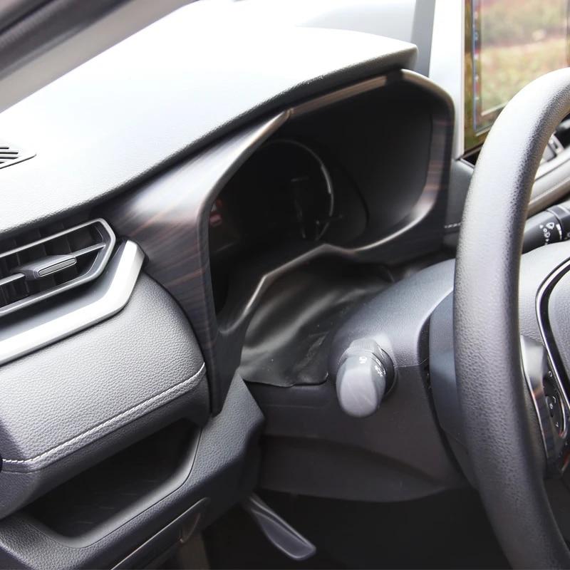 ABS Carbon Fiber Dashboard Decorative Frame Trim Dash Panel Frame Trim Cover for Toyota RAV4