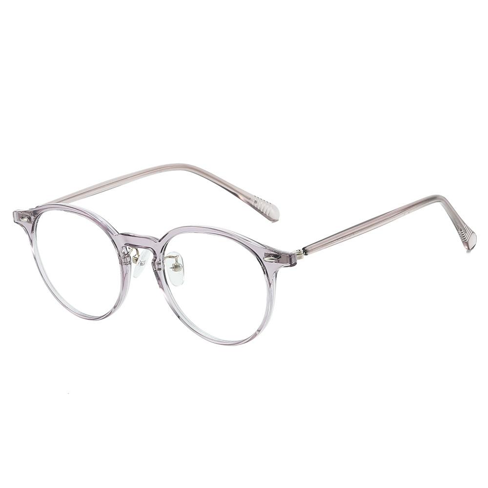 New Inset Core Retro Oval Frame Glasses, Korean Style Unisex, Versatile Fashion Casual Computer Blue Light Blocking Eyeglasses