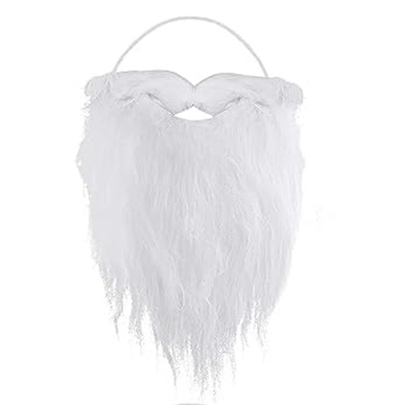 1/2/6/12Pcssanta Beard White Santa Beard For Adults Christmas Santa Claus Gnome Cosplay Beard Costume For Adults Teens Fake