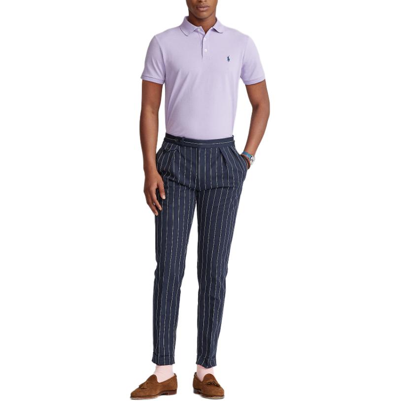 Polo Ralph Lauren Slim Fit Short Sleeve Polo Shirt Men Tops Pink Purple MNPOKNI1N821433-530