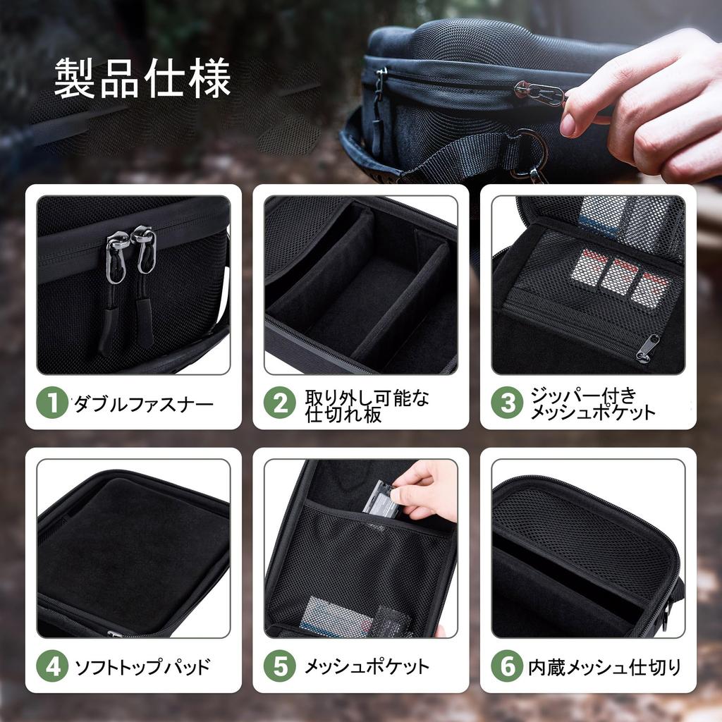 JJC Shockproof Camera Shoulder SLR Camera Stylish with Mirrorless Camera and Lens Small Item Handbag for Outdoor Photography Bag, Bag, Bag, 2-Way