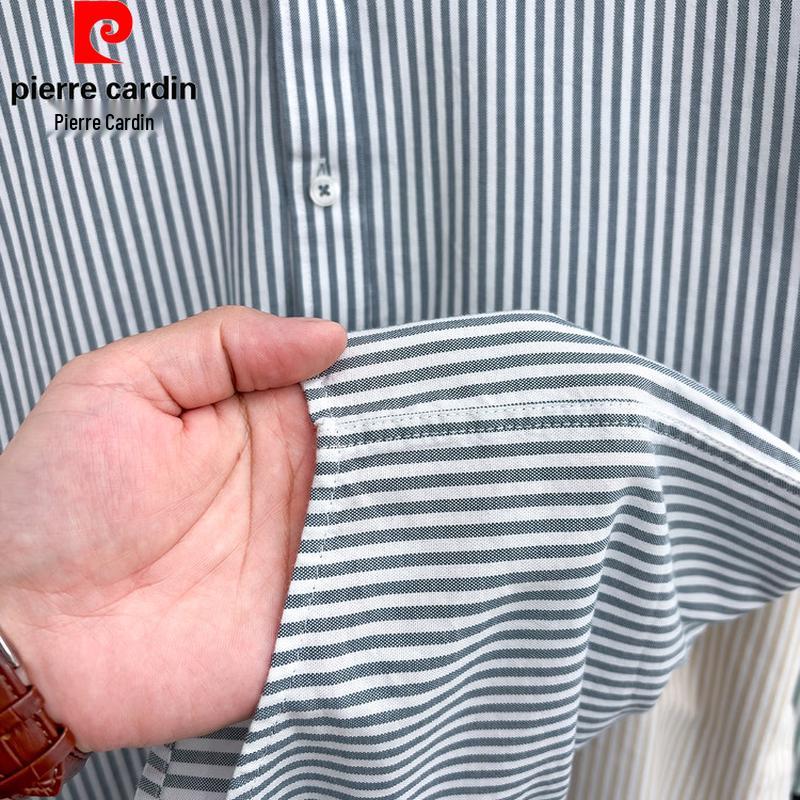 Pierre Cardin Men's Striped Pure Cotton Short-Sleeve Shirt