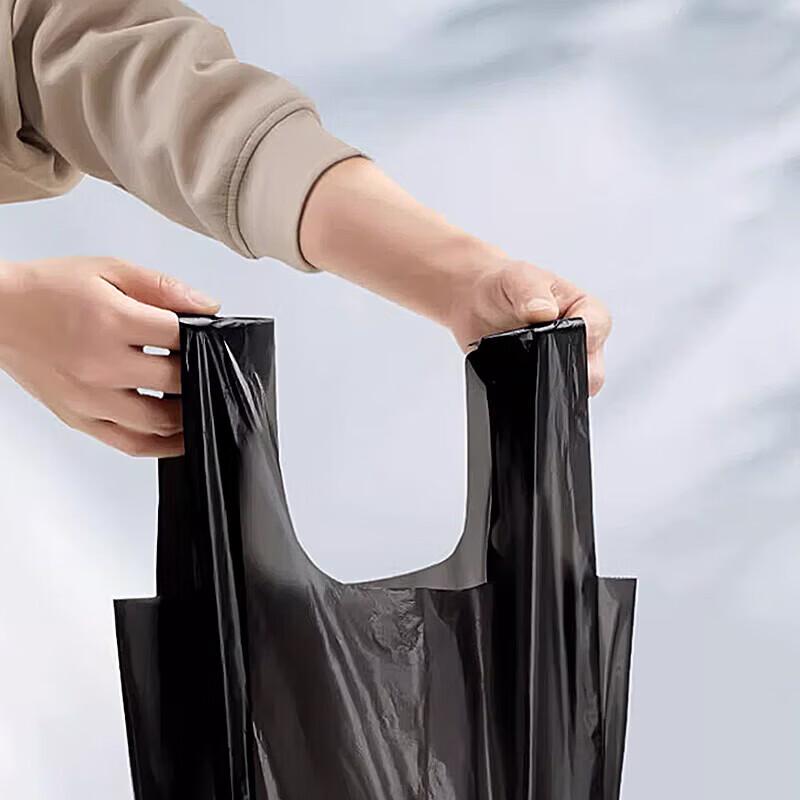 Bingyao Large Black Thick Vest-Handle Trash Bags