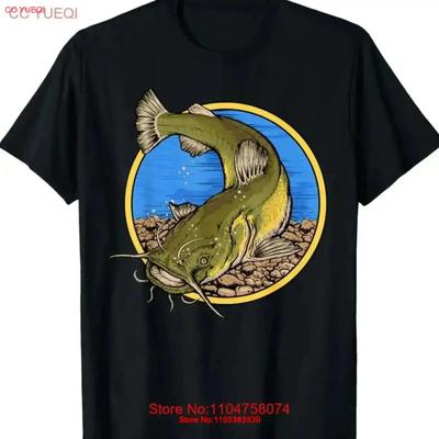 Flathead Catfish Fishing T Shirt Size S 5xl Vintage Comfortable Homme Designer Clothes Versatile Casual Vintage