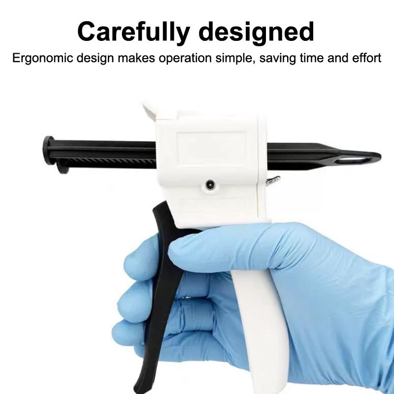 Dental Avtrykksblanderpistol Silikon Gummi Dispenserpistol Dispenserende Fuge Masse Tannlegeutstyr Laboratorieverktøy Materiale