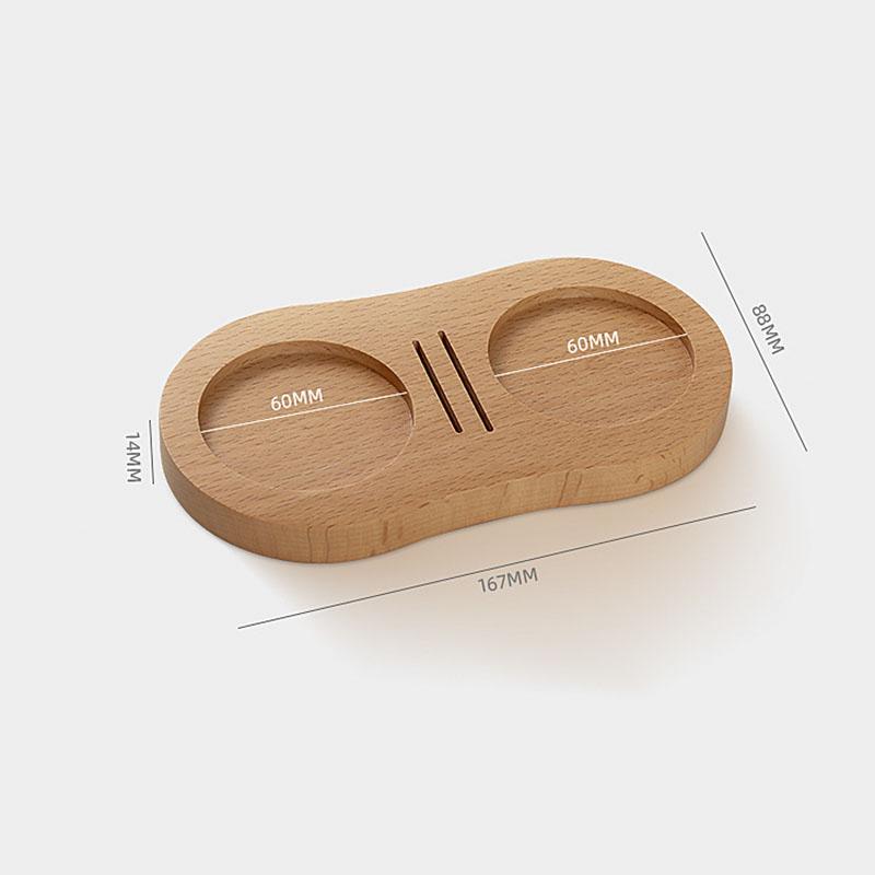 Coffee Tamping Station Espresso Tamper Drip Filter Wooden Base for 51/53/54/58mm Espresso Accessories