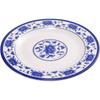 Blue & White Melamine Flat Dinner Plates
