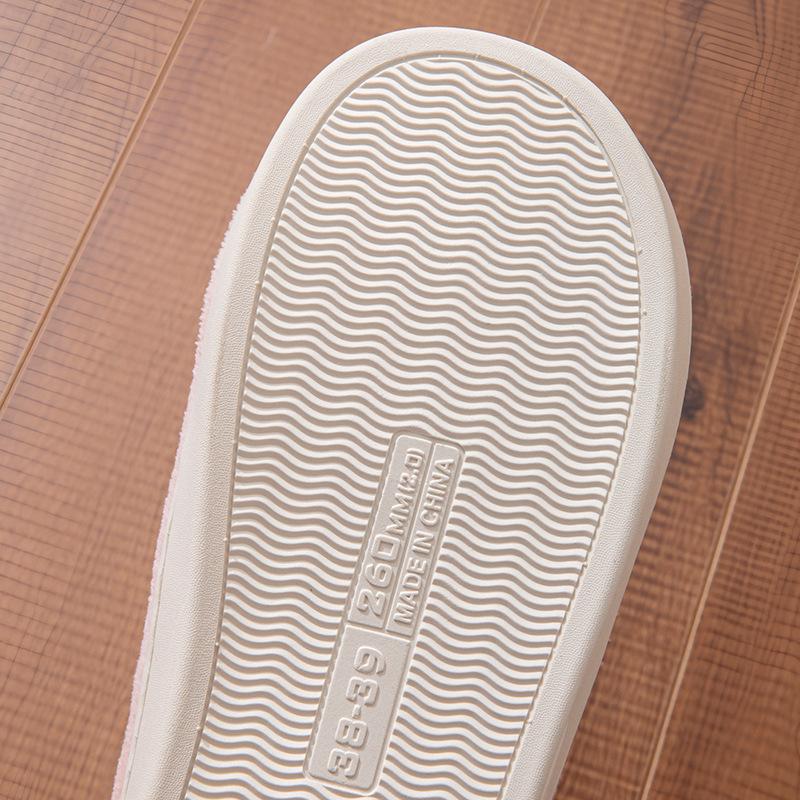 Cotton Slippers Autumn and Winter Indoor Home Dormitory Warm Wool Slippers Soft Sole Comfortable Velvet Shoes