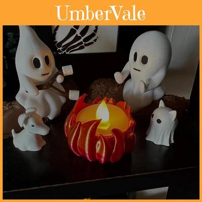 Ghost Gathering Resin Figurine Halloween Decor For Haunted House