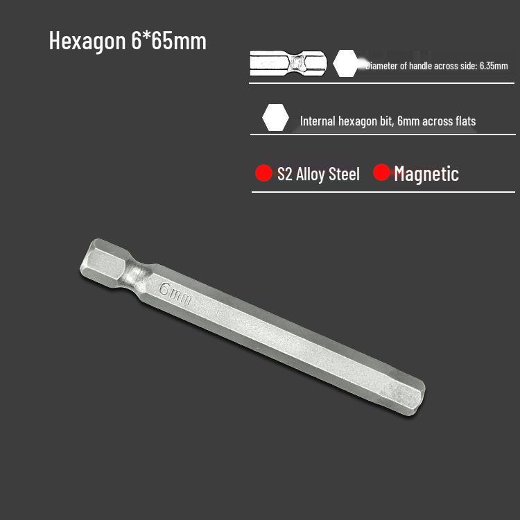 S2 Air Impact Hex Socket Bit Set, Pneumatic & Electric Screwdriver, 1/4 Strong Magnetic