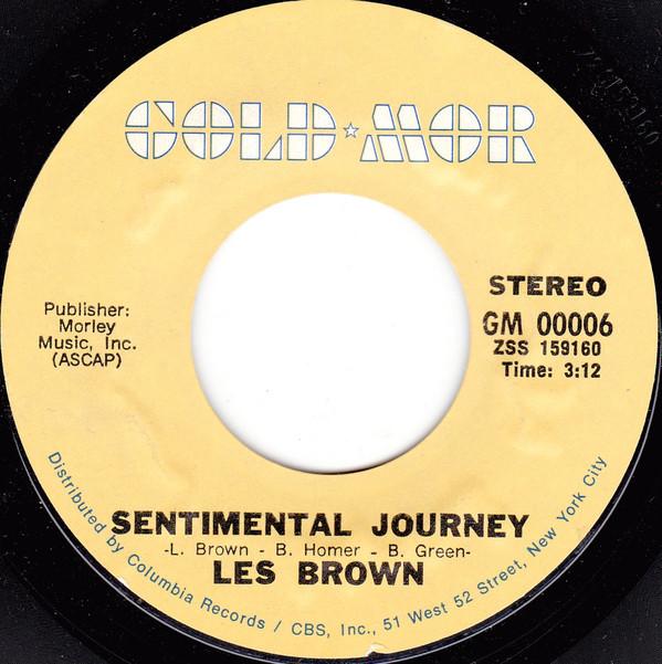 

7inch Record LES BROWN Sentimental Journey Twilight Time GM00006 GoldMor 1974 US Jazz Used