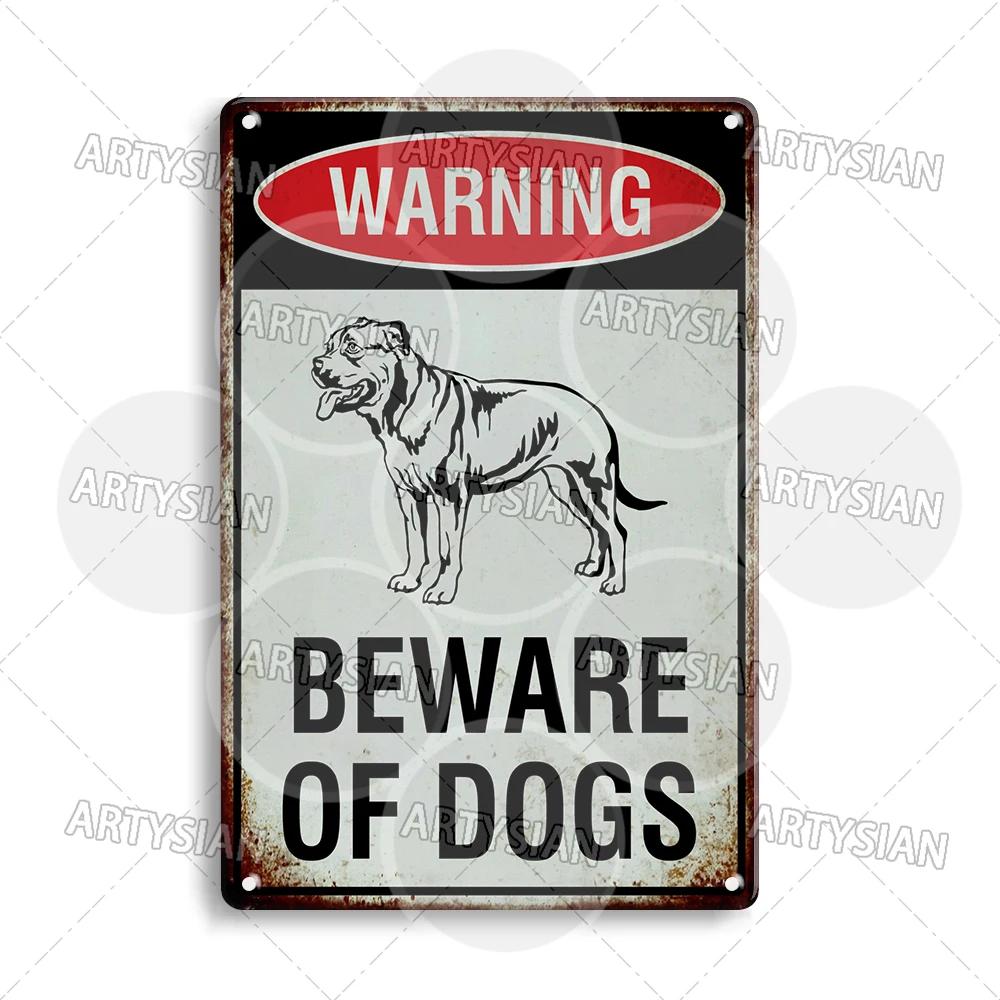 Beware Of Dogs Metal Sign Bichon Bulldog Schnauzer Pit Bull Shar Pei Chihuahua Maltese Greyhound Cairn Staffordshire Great Dane