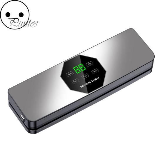 Full Automatic Vacuum Sealer with UV Sterilization Detachable Base Digital Display Strong Suction Power Food Preservation Sealing Machine