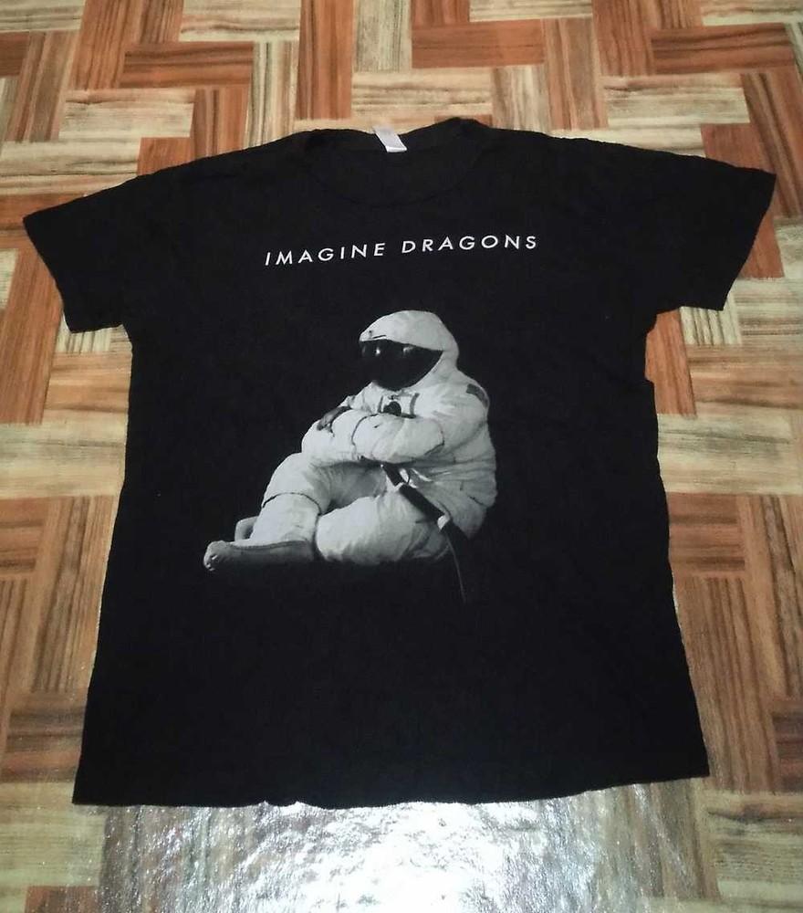 Imagine Dragons Хлопковая Черная Футболка Унисекс Концертная S - 5XL DO714 Унисекс Футболка S