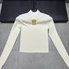 Solid Spliced Metal Buckle Slimming T Shirts for Women Turtleneck Sleeveless Minimalist T Shirt Female Fashion New