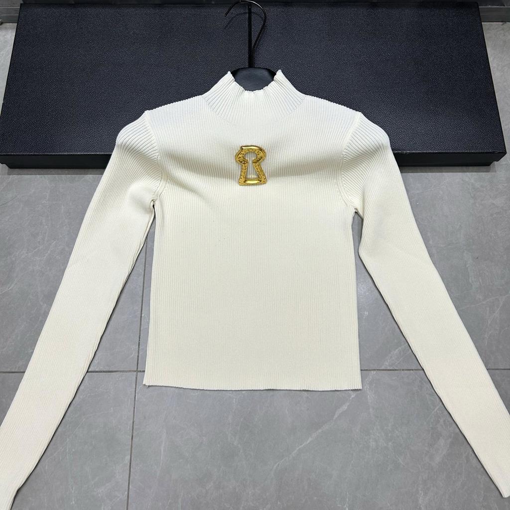 Solid Spliced Metal Buckle Slimming T Shirts for Women Turtleneck Sleeveless Minimalist T Shirt Female Fashion New