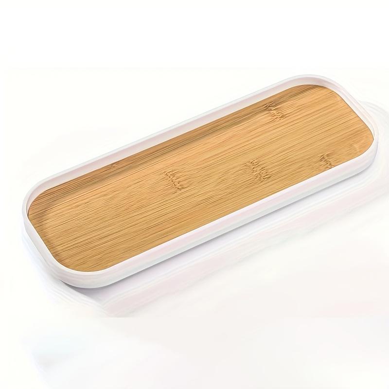 

1pcs/2pcs Bathroom Vanity Tray, Rectangle Bathroom Tray for Counter, Marble Tray for Soap Dispenser Perfume Jewelry, White
