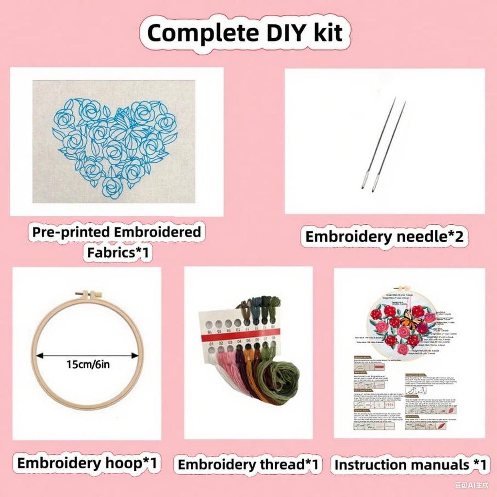 Gofission Embroidery Kit for Animal Hedgehog Floral Wreath DIY Fabric Set with Home Decor Accessories Adults, Beginners, Pre-Printed (Hedgehog 3)