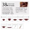 Set di Stoviglie in Ceramica Rossa Cotto in Forno: Ciotole, Piatti e Piatti in Stile Retrò con Decorazioni Sottosmalto per Uso Domestico.